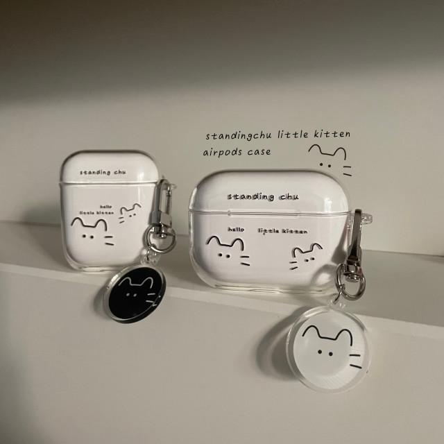 standing chu little kitten airpods case