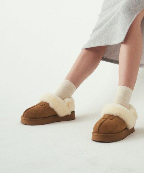 SAC 플랫폼 투웨이 양털 슬리퍼 412343001 2.7cm