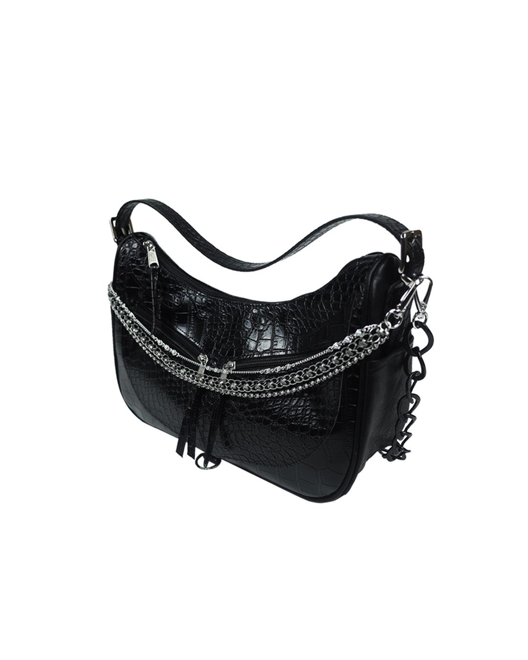 Triple Chained Alligator Leather Bag (glossy)