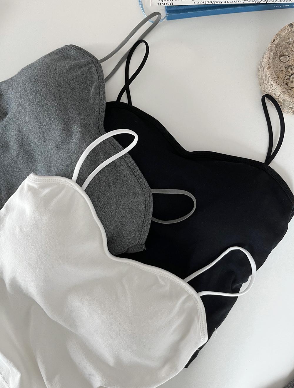 필라 도톰 캡내장 끈나시 (3color)