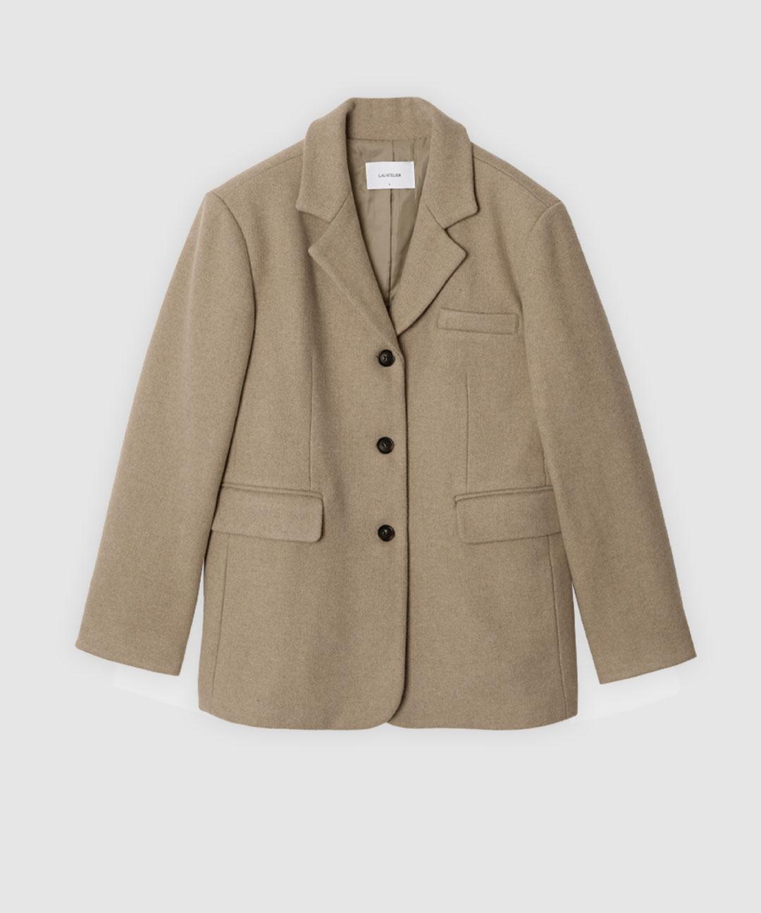 로렌하이 [LAUATELIER] Founder loose fit wool jacket (Butter beige)