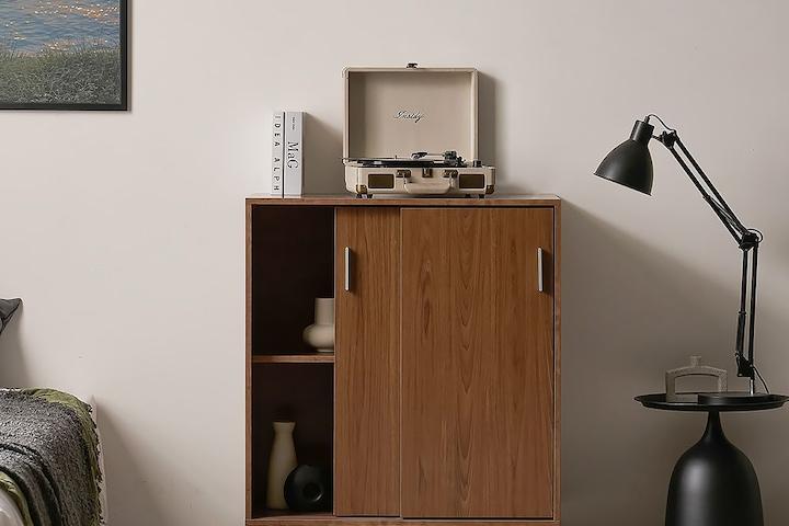 마르체 OLY 800 슬라이딩 미닫이 높은 수납장 거실수납장