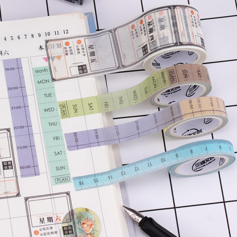 타임 플랜 시간 계획 마스킹 테이프 다이어리꾸미기 다꾸