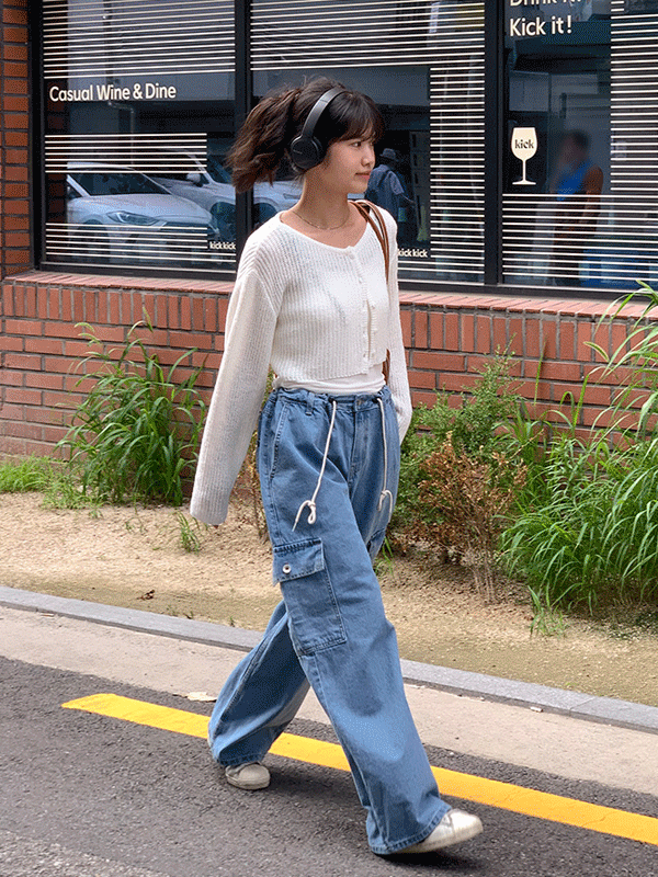 [남여공용] 스토퍼 카고 데님 팬츠