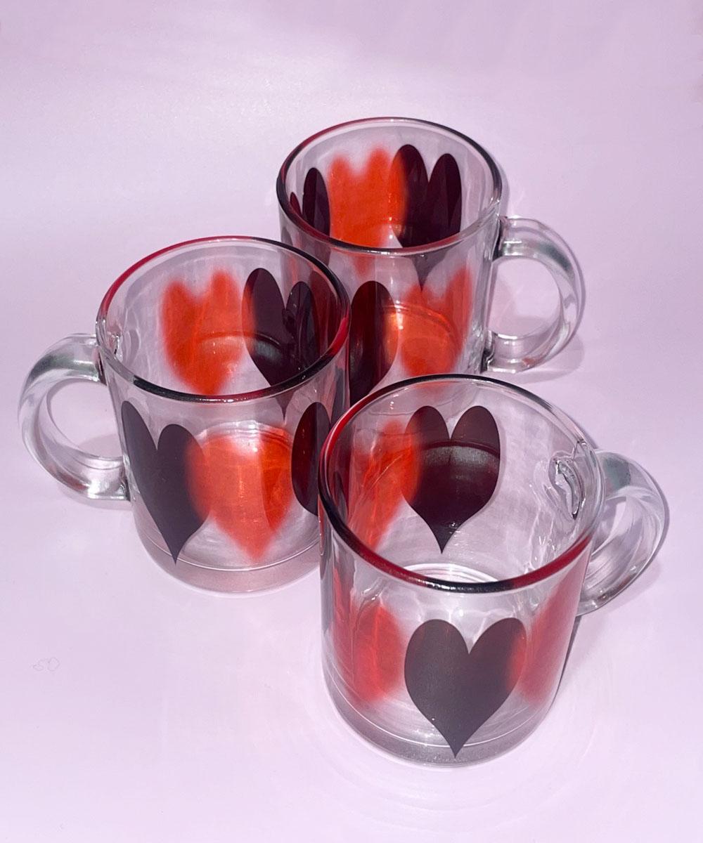 heart blur mug cup