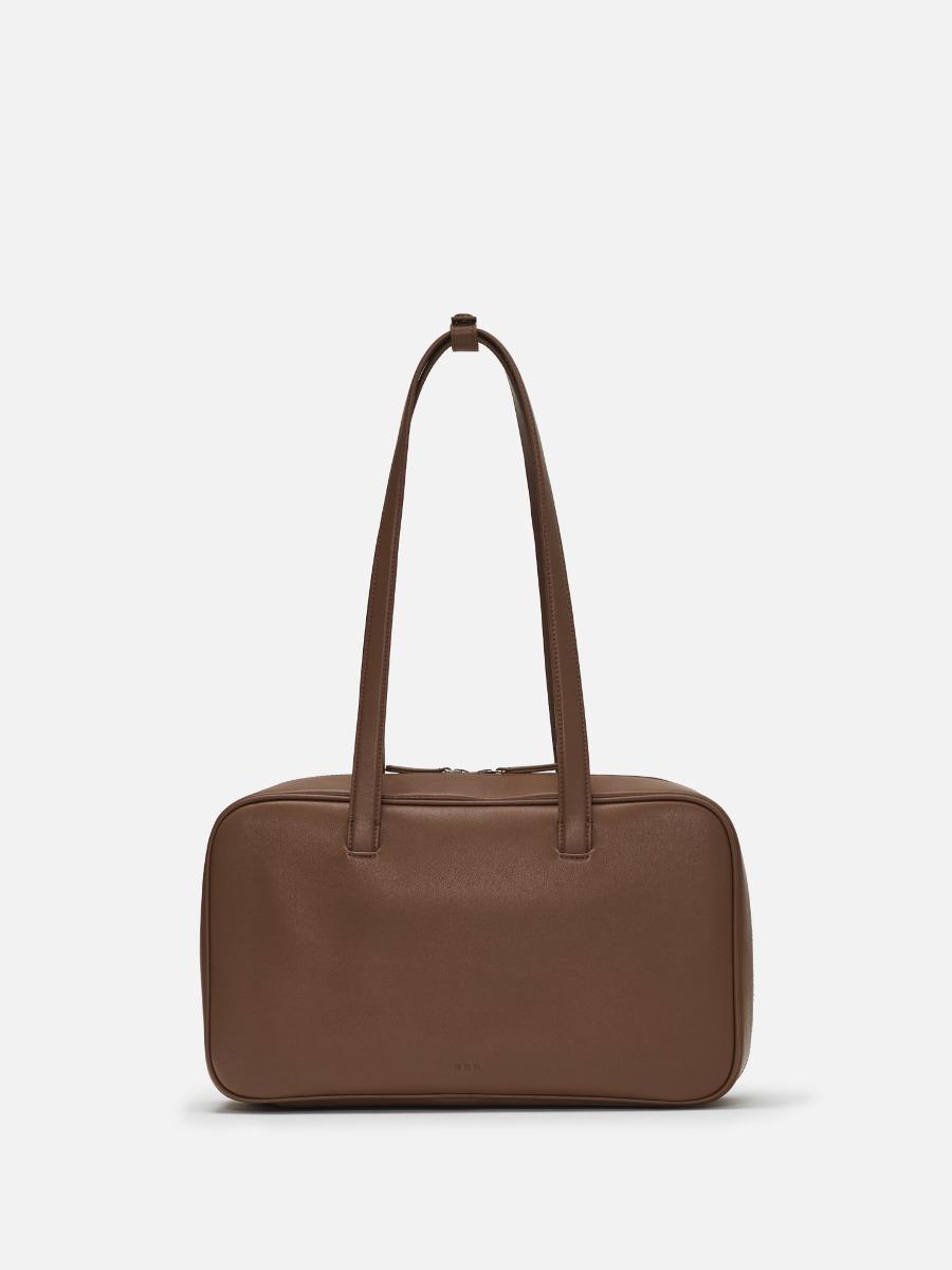Tin square shoulder bag Brandy brown