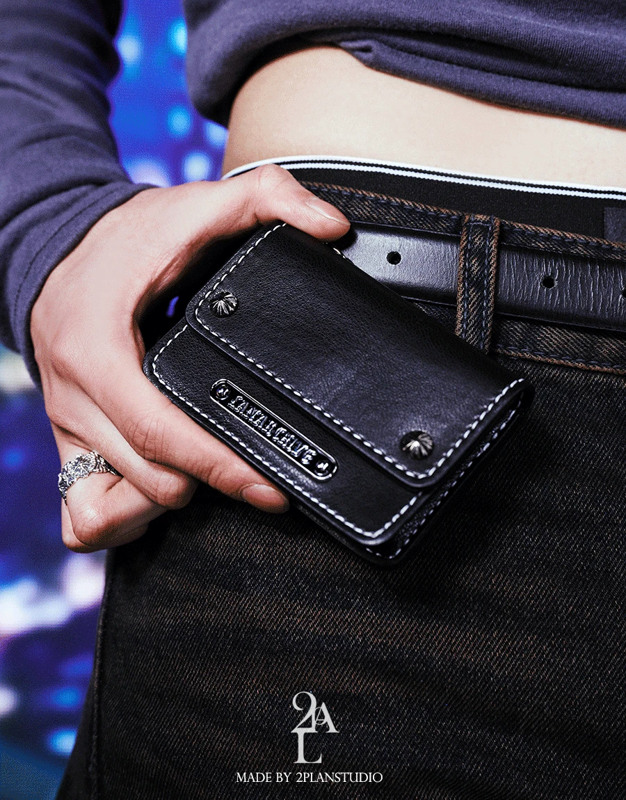 [오늘출발🚚][LANARCH] Steel keyring wallet - Black