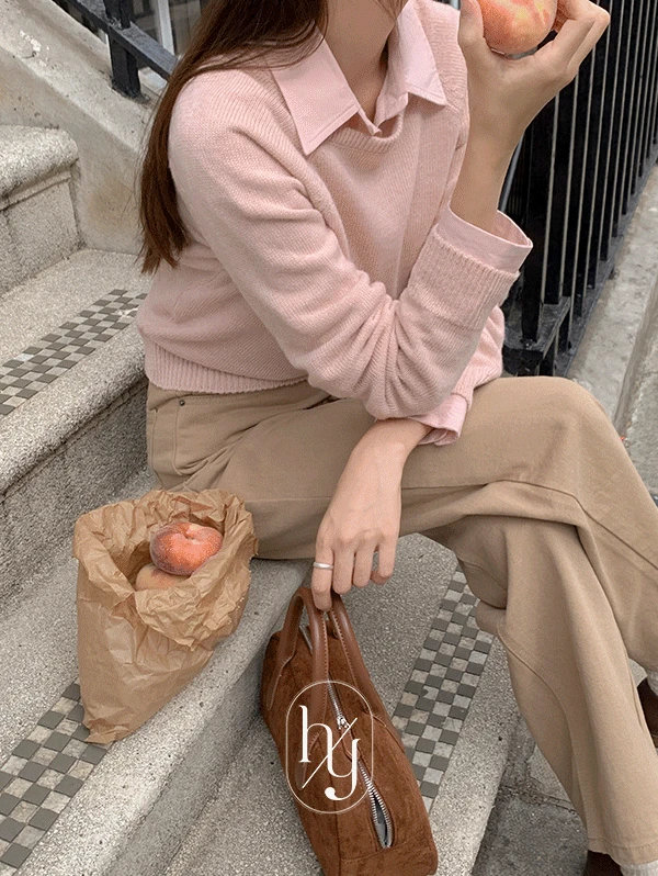 [HONEST, YOU] 폴링인 유넥 래글런 니트 - knt(5color)