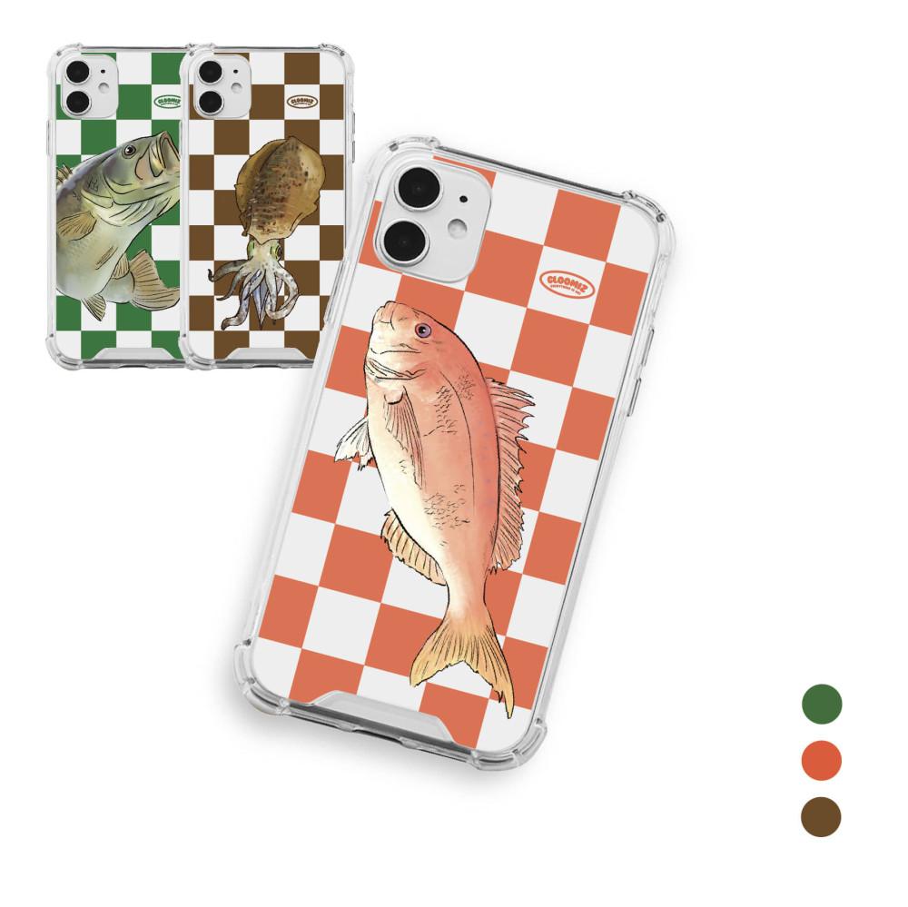 아이폰12/PRO호환 탱크젤하드 케이스 [주문제작] 유기견후원 낚시에미치다X글루미즈 콜라보 탱크젤하드 케이스