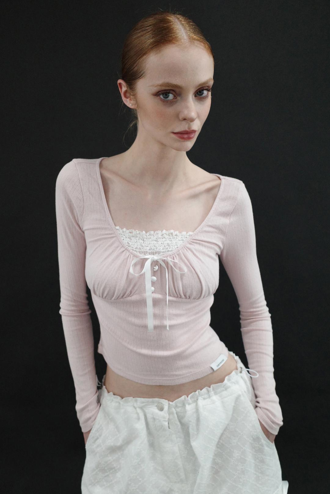 ALICE BUTTON TOP (PINK)