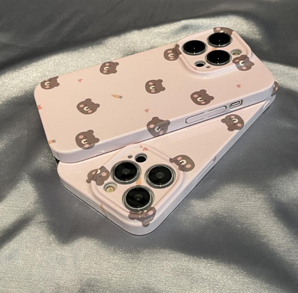아기냄새 베어 패턴 아이폰 케이스 낄맛난다