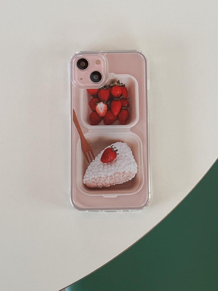 마머데이ㅣ스트로베리 케이크 젤리하드케이스 iphone 13/14