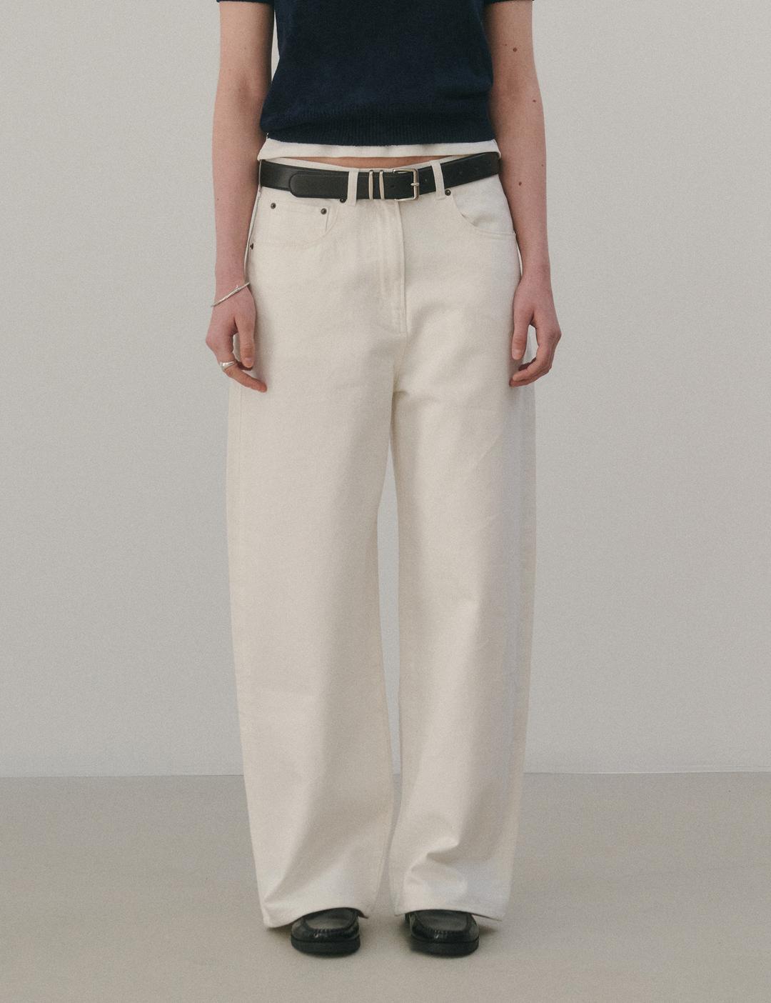 Barrel Leg Denim (White)