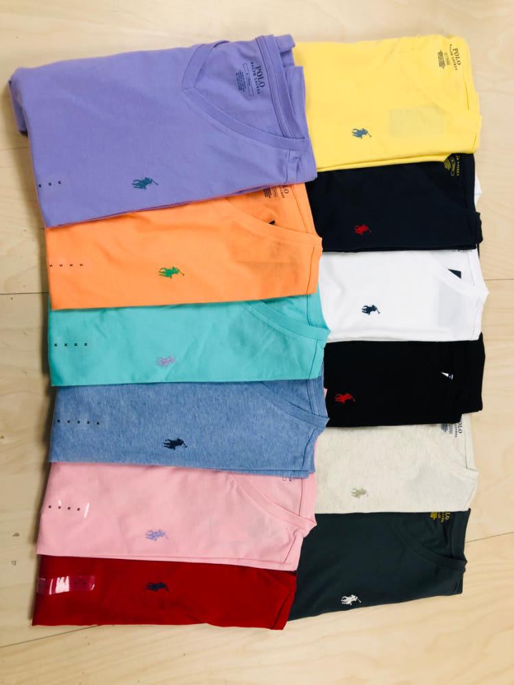 폴로 랄프로렌 기본 브이넥 반팔티셔츠