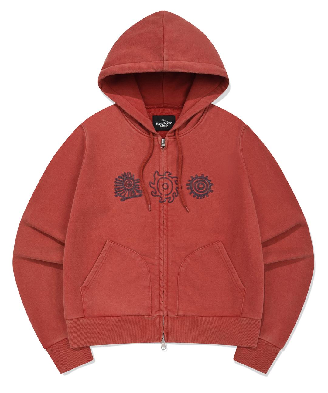 SPIRAL HOOD ZIP UP [RED]