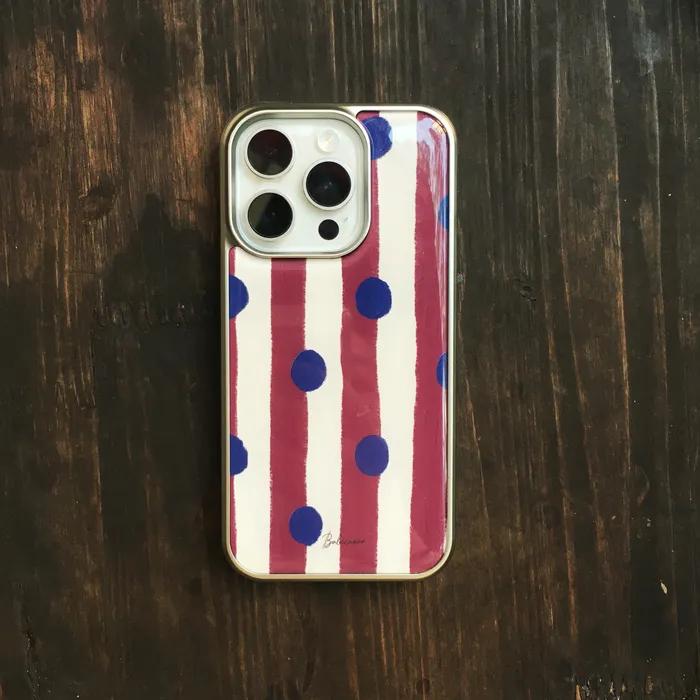 [Glossy MagSafe]Berry Stripe Case