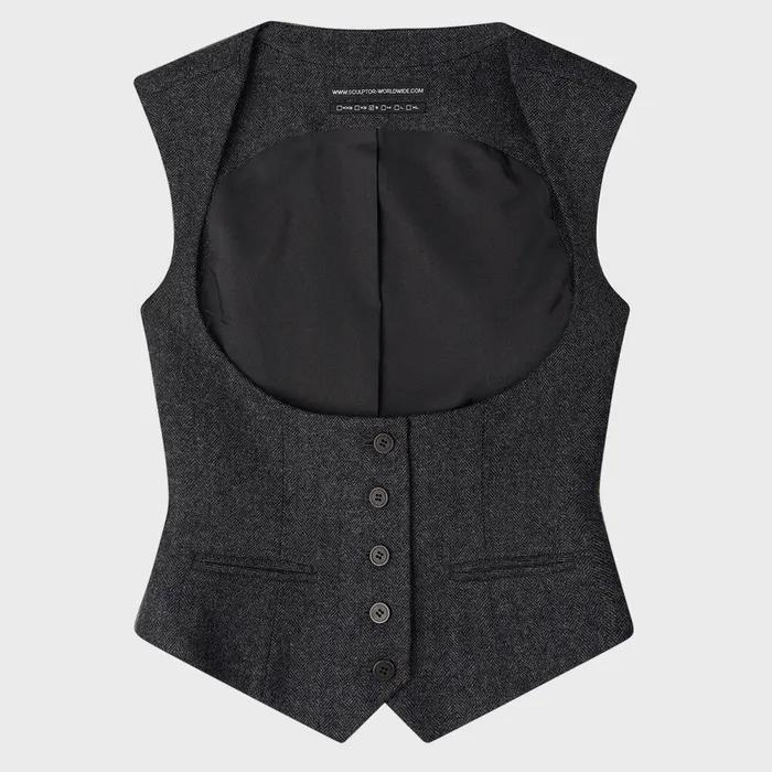 Classic Wool Vest Gray
