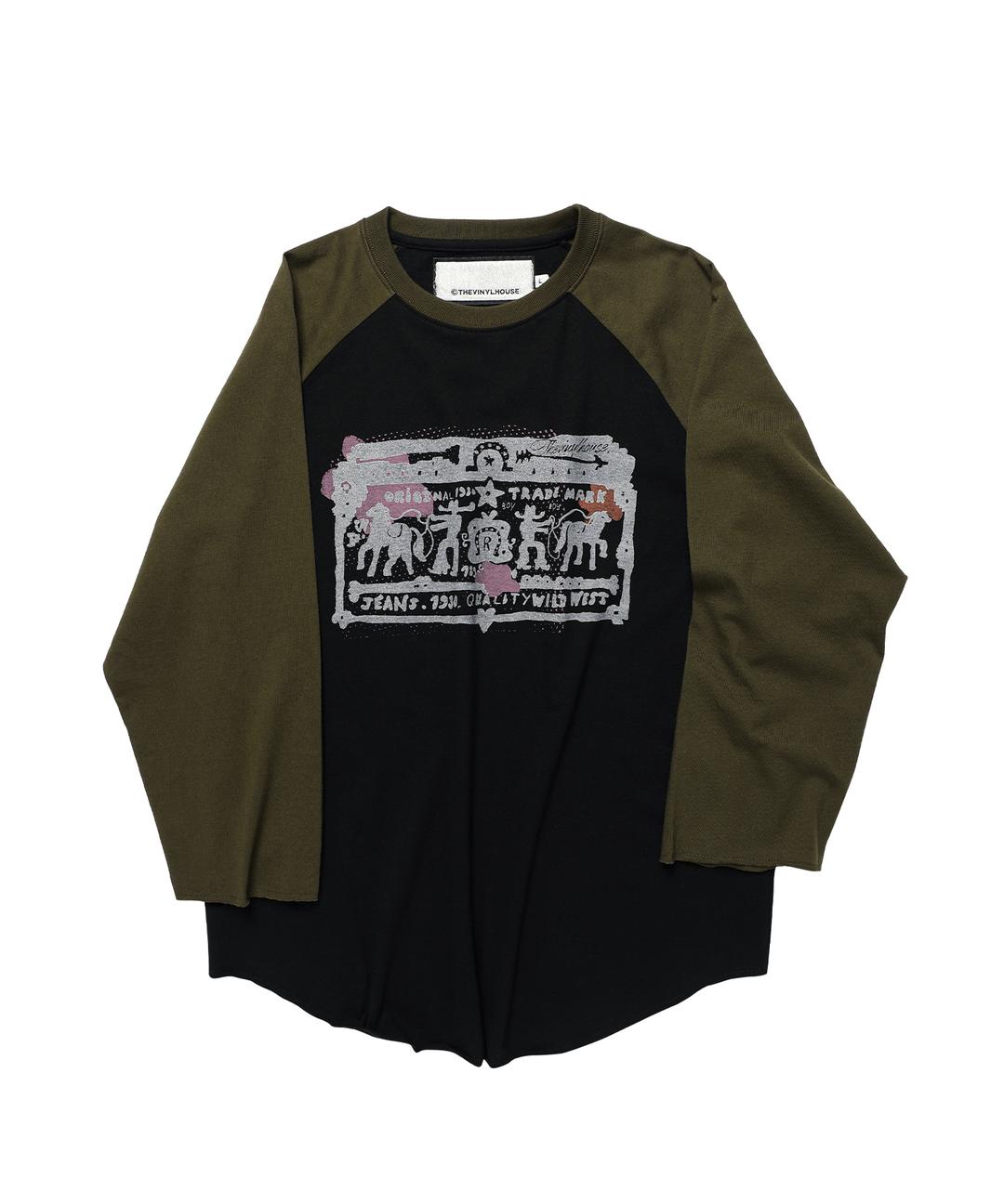 COWBOY PICTOGRAM RAGLAN LS TEE KHAKI