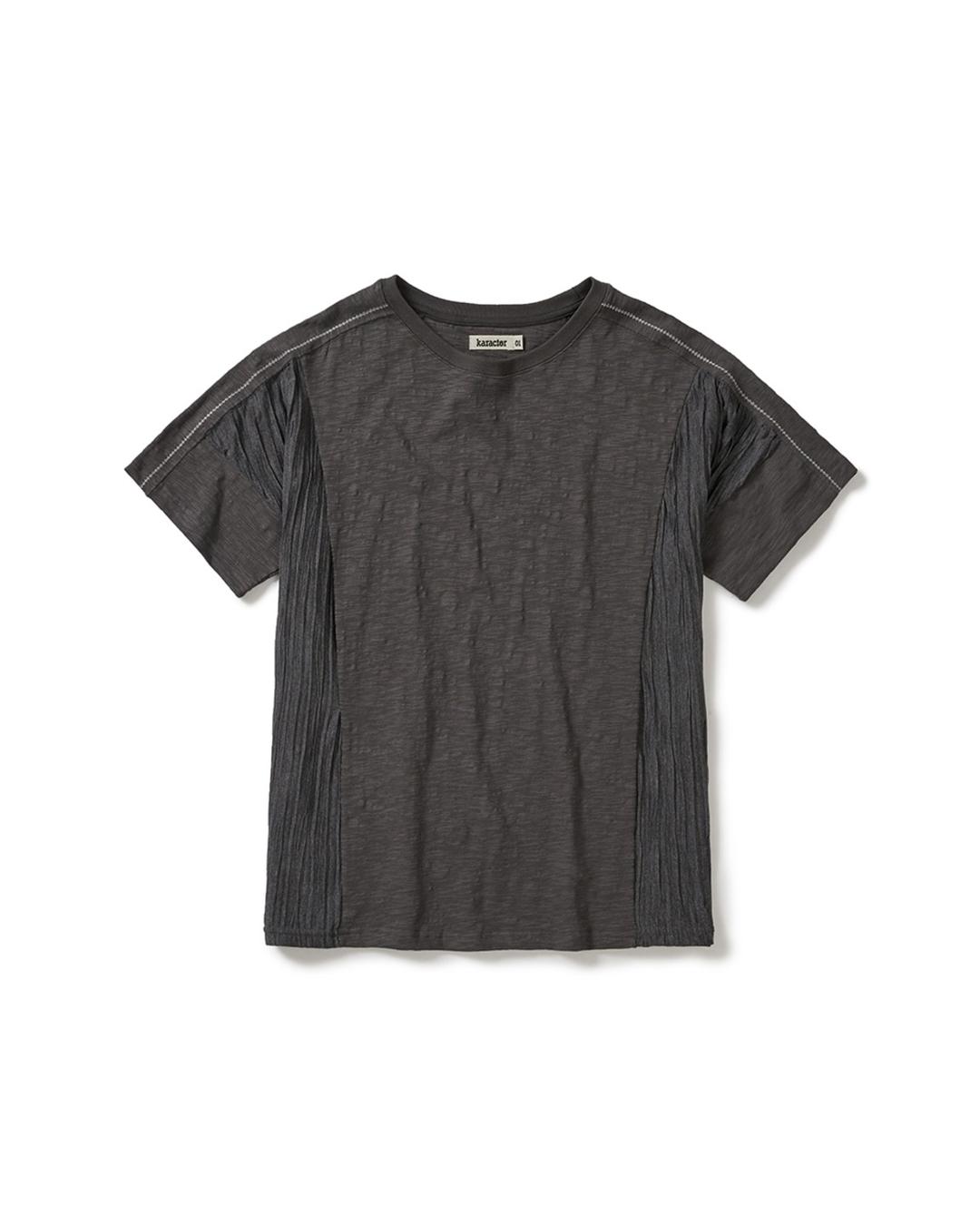 [예약 배송] Crease half T-shirts / Charcoal