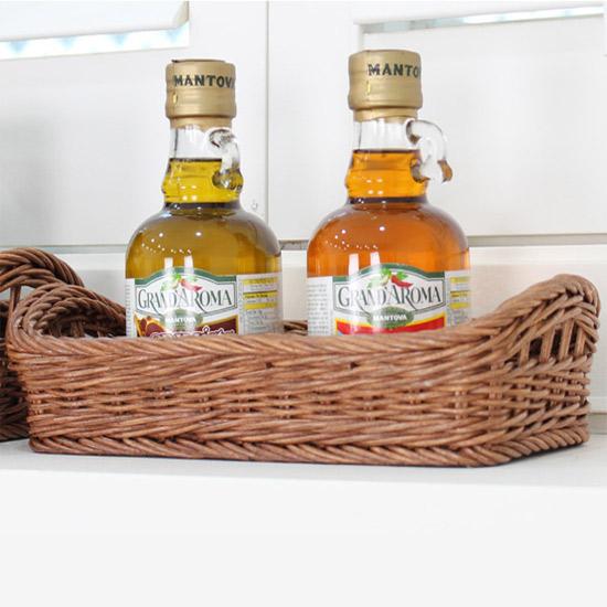 리세르바 라탄 바구니 - 콜로 (소,대 세트)