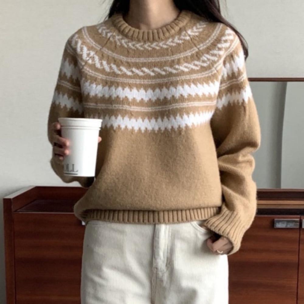 노르딕니트 노르딕스웨터 눈꽃니트