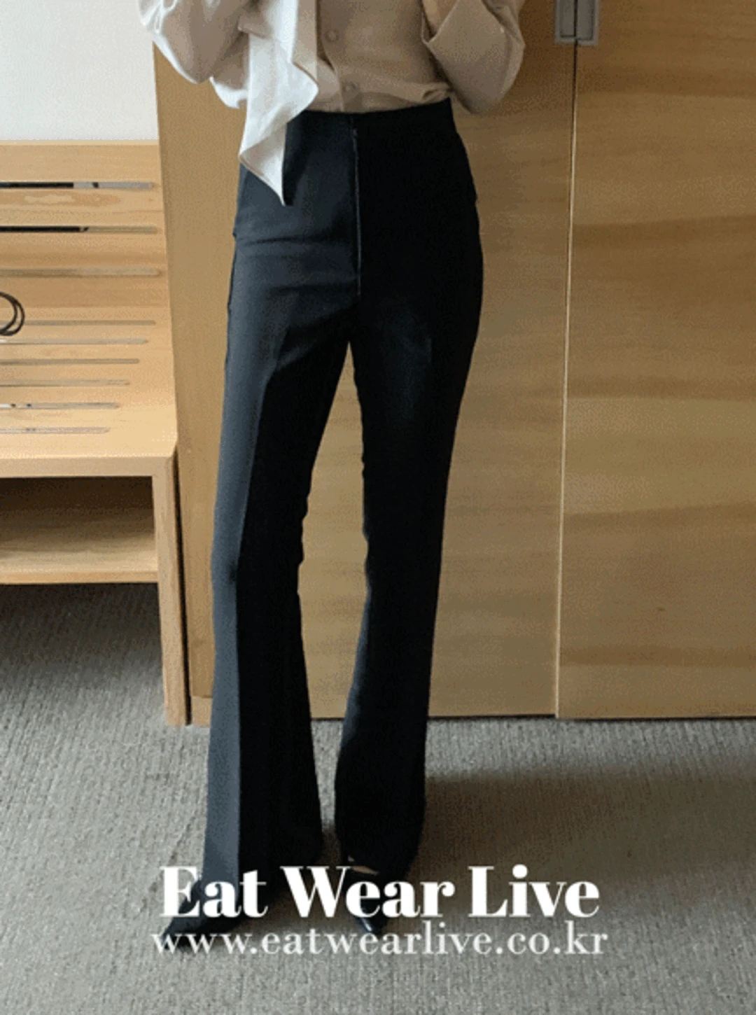 [7-10일 소요] 베이직 슬림 스판 부츠컷 슬랙스 (2color)