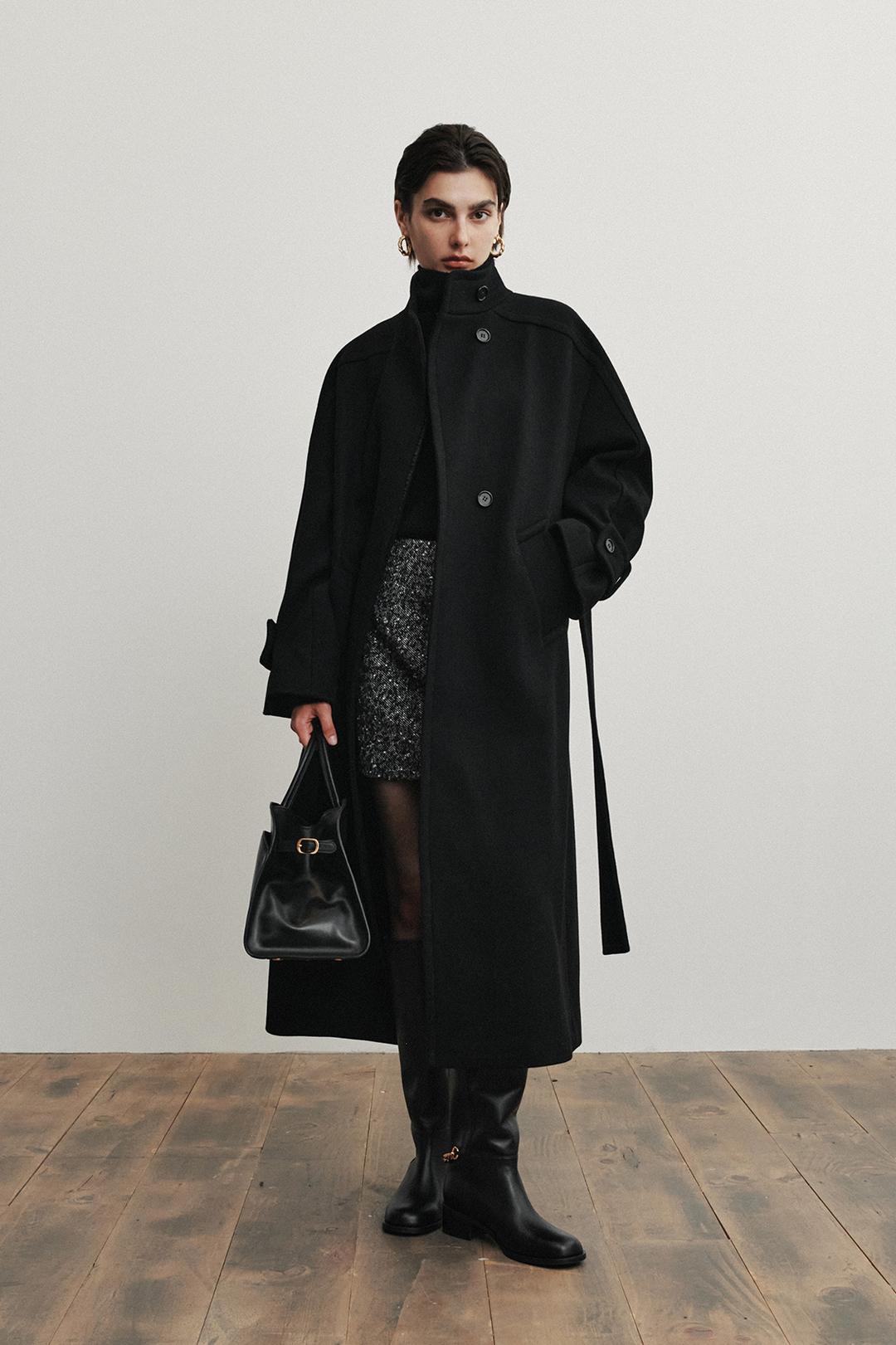 Rafferty High-Necked Wool Coat