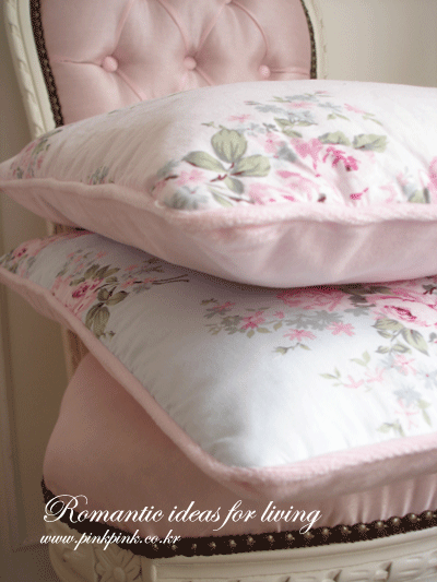 플로랄 로지스 양면 방석커버