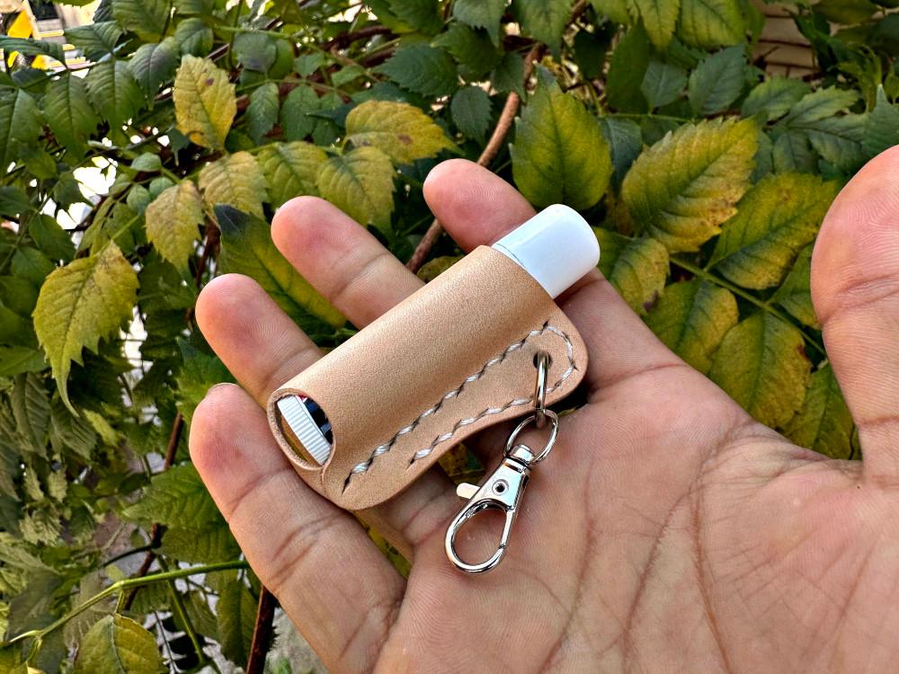 [LEATHER333] [레더333] 무료각인 립밤 가죽케이스 키링 챕스틱 버츠비 등