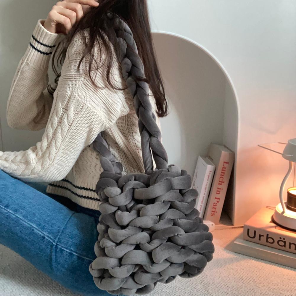 자이언트얀 벨벳 가방 망고실 빅얀 1KG 루피실 왕모찌실 뜨개실 만들기 핑거니팅