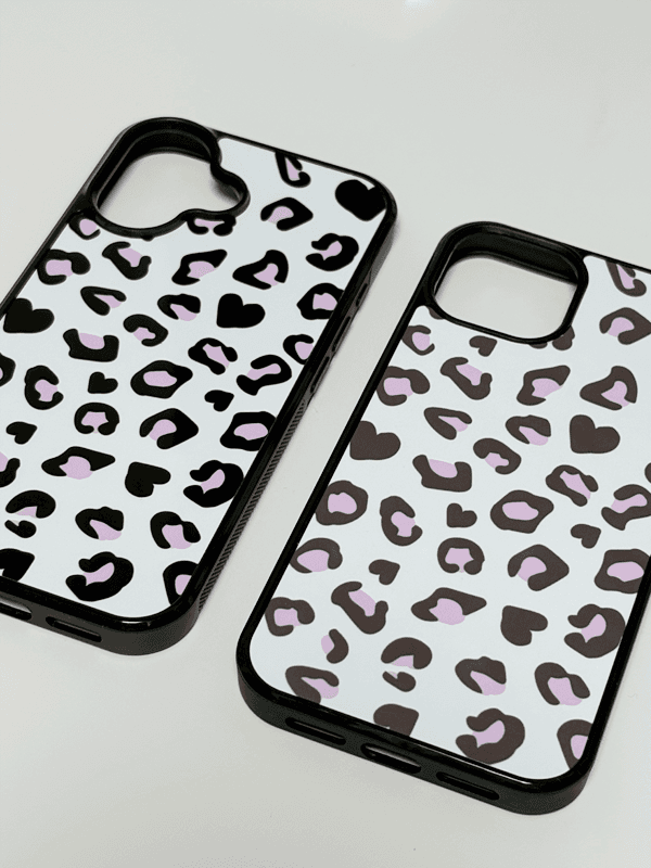 leopard love phone case