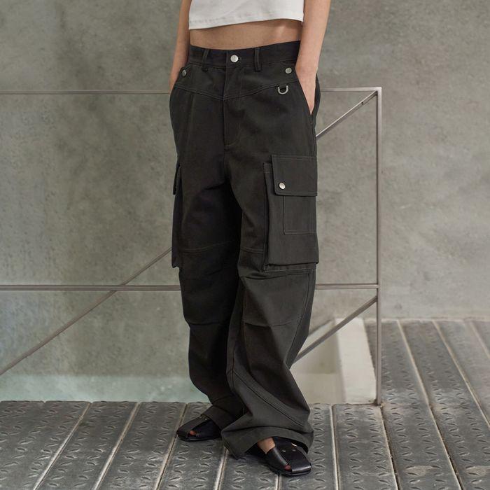 Open Pocket Cargo Pants - Charcoal