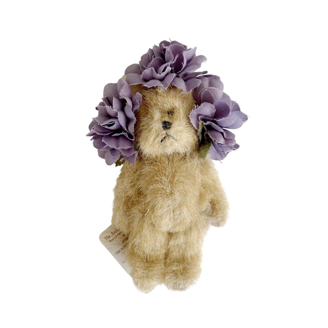 [Boyds] Boyds Mini Flower Bears Plush Ornament ‘Purple’
