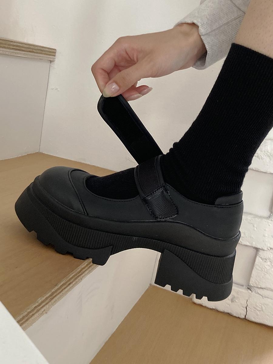 콜유마켓 메리제인 발편한 키높이 통굽 로퍼 5cm