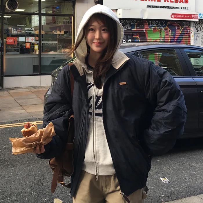 풀리쉬 보이핏 패디드 자켓_Moon Navy