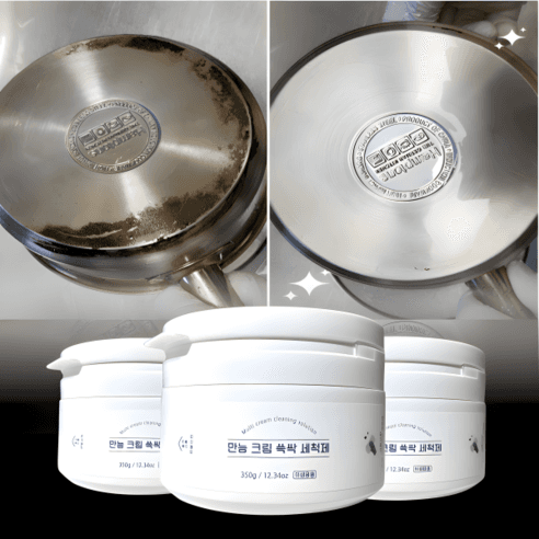 생활상회 스텐 연마제 찌든때 탄냄비 기름때 물때 제거제 쓱싹 만능 클리너, 350g, 1개 - 기름때 제거제 | 쿠팡