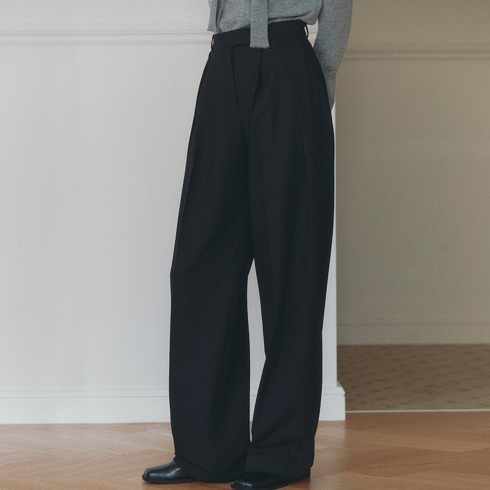 comos 1256 winter layered tuck wide slack (black)