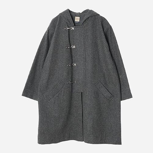 JPNsegment 버클 후드 싱글코트