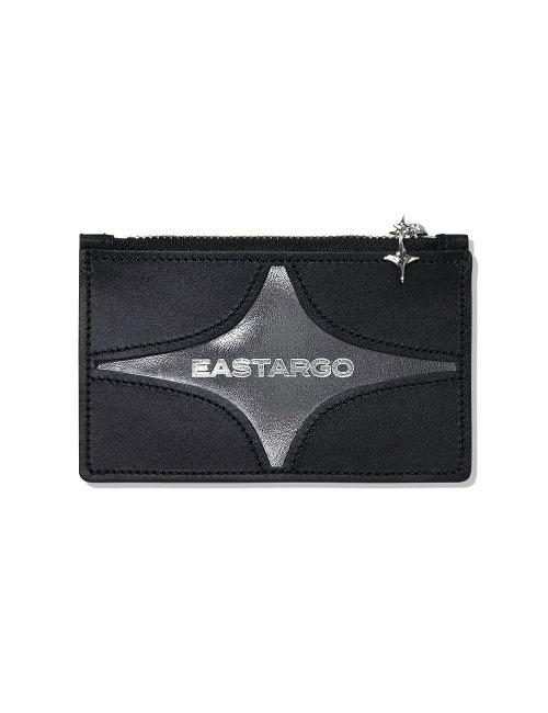 DOUBLE STING ZIPPER WALLET BK (SILVER)