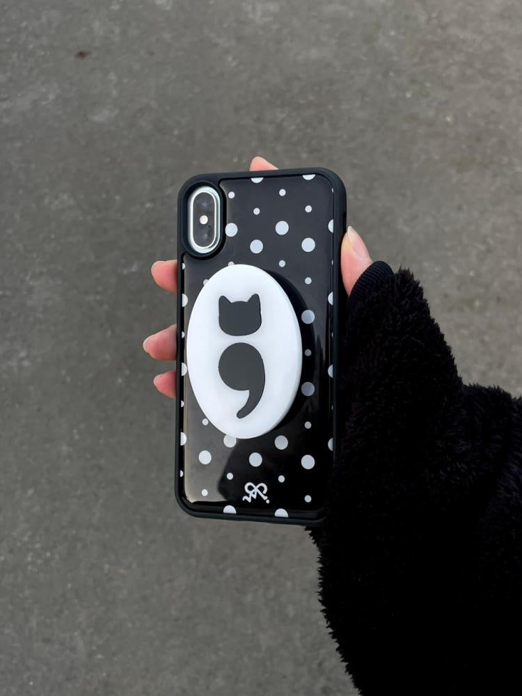 Snow set | 에폭시 케이스 아크릴 톡 세트 comma cat tok iphone7
