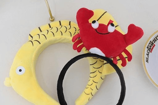 인형 인생네컷 귀여운 캐릭터 머리띠 7type-4. 꽃게