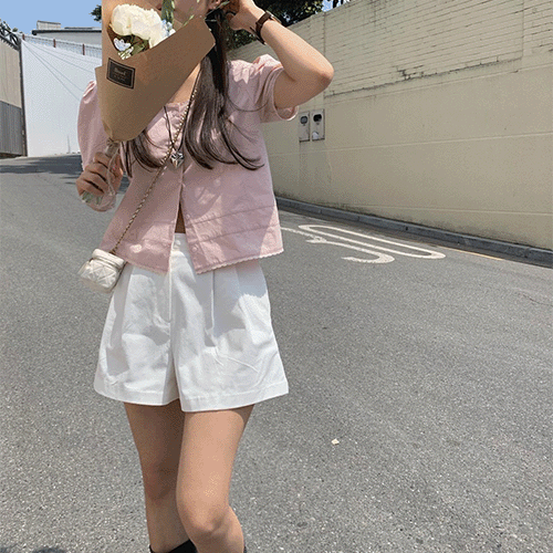 머랭 레이스 블라우스