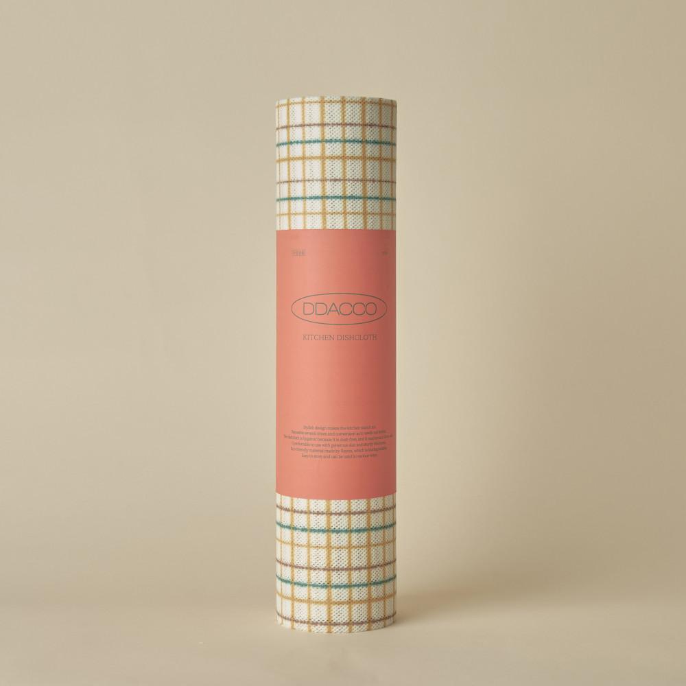 따꼬 빨아쓰는 일회용 행주 티슈 주방 뽑아쓰는 클리네트 레이온 롤 뜯어쓰는 1회용 오렌지 라지 40x40 30매