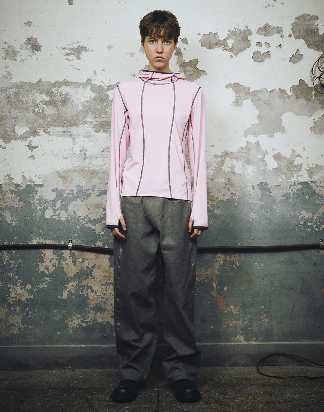 Twisted Cotton Pants (Grey)