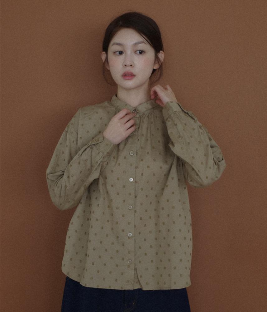 [JPN buying]  NONNO リリフ dear shirring dobby dot cozy blouse / 3 colors