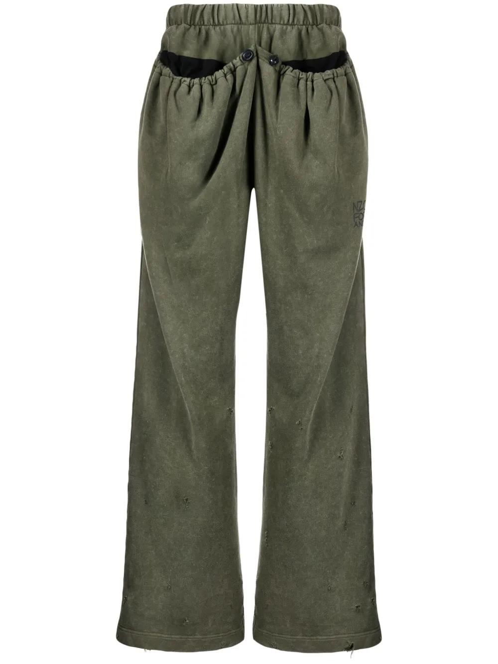 Natasha Zinko drawstring-pocket Track Pants | Green | FARFETCH KR