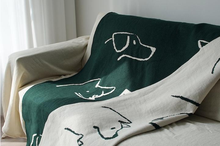 퍼피 양면 니트 블랭킷 빅사이즈 2colors