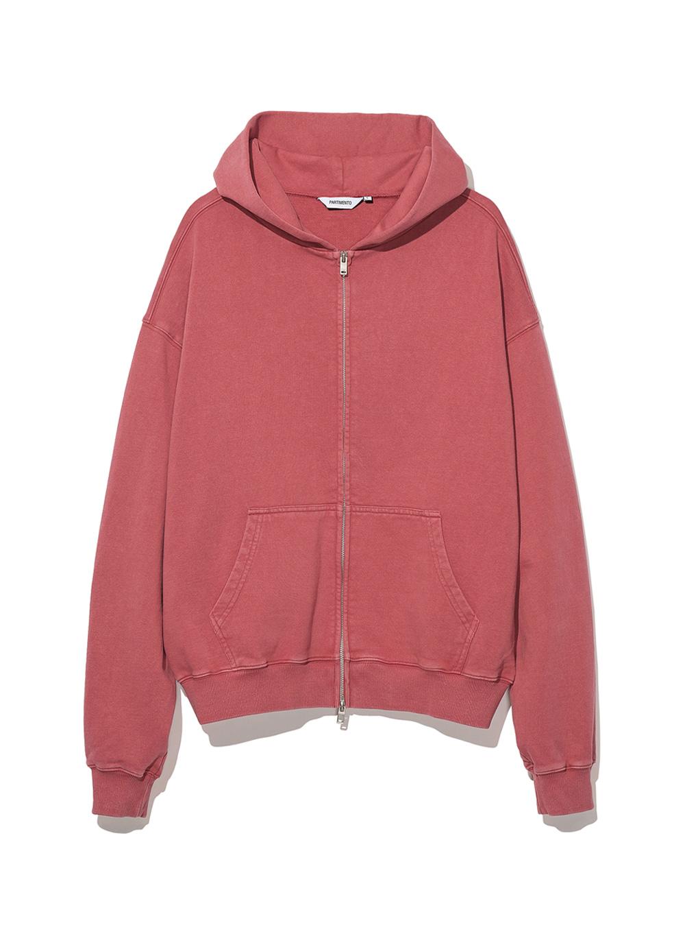 VTG Faded Hood Zip-up_Coral