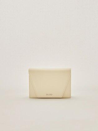 003 Double faced Wallet / cream