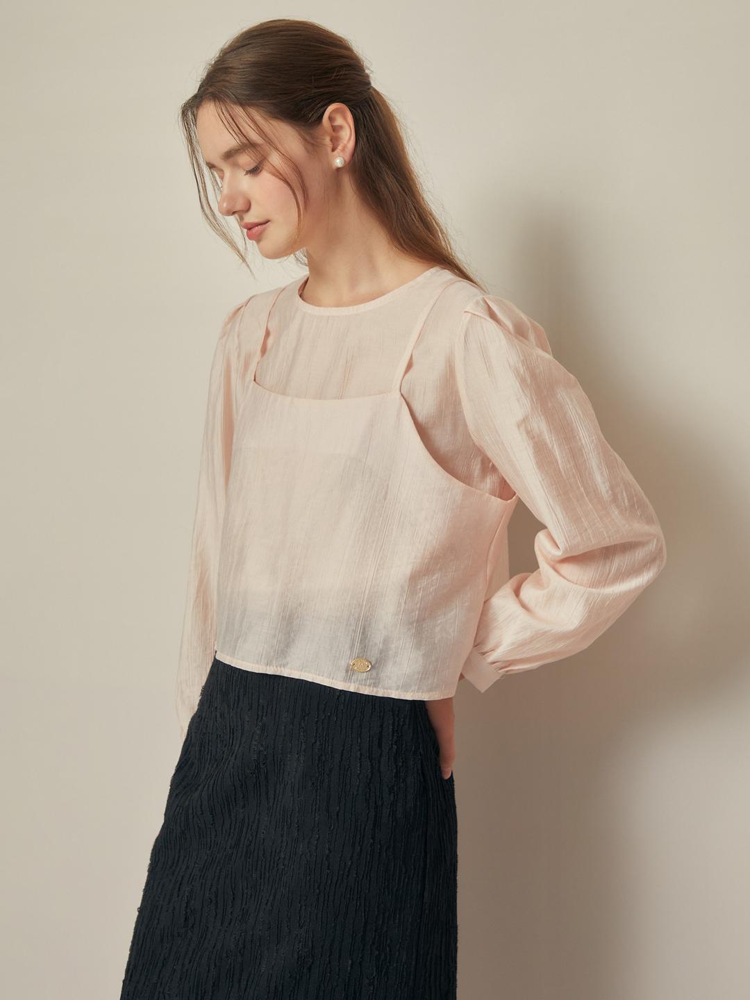 JJ지고트 뷔스티에 레이어드 블라우스 (PINK) GR9P0BL231